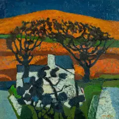 Welsh Landscape by John Elwyn, oil on canvas, sold Apr 2024