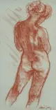 Standing Figure by Valerie Ganz, oil, sold Apr 2024