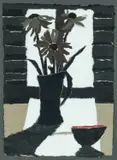 Flowers on a Windowsill by Rosemary Burton, 2011, oil, sold Apr 2024