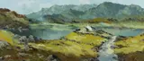 Merioneth Lake by Charles Wyatt Warren, oil on board, sold Apr 2024