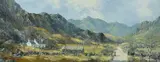 'Snowdon from Cwm by Charles Wyatt Warren, oil on board, sold Apr 2024