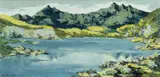'Snowdon from Llyn by Charles Wyatt Warren, oil on board, sold Apr 2024