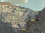Bethesda Quarry by David James Woodford, oil on card, sold Apr 2024