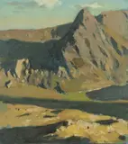 Tryfan by David James Woodford, oil on board, sold Apr 2024