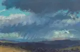 Untitled by David James Woodford, oil on card, sold Apr 2024