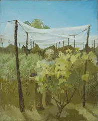 Fruit Cage by Joan Baker, oil on canvas, sold Apr 2024
