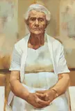 Eve by Mary Griffiths, oil on canvas, sold Apr 2024