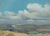 'Fairweather Clouds by Christopher Williams, oil on canvas, sold Apr 2024