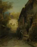 A Welsh Cottage by Francis Emil Krause, oil on canvas, sold Apr 2024