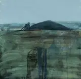 Valleys Landscape by Jack Crabtree, oil on paper, sold Apr 2024