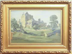 Edinburgh Castle from Greyfriars by L. G. Oliver, 1926, oil on canvas, sold Mar 2025