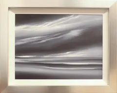 Graphite Sky II by Jonathan Shaw, acrylic on board, sold Mar 2025