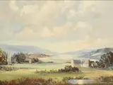 The Estuary by Donald Jennings, 1977, oil on canvas, sold Mar 2025