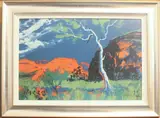 Ghost Gum and Spinifex by Rolf Harris, giclee, sold Mar 2025
