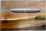Landing at Inchinnan by Norman Arnold, watercolour and gouache, sold Mar 2025