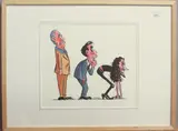 Devolution by Christian Adams, ink and watercolour, offered Mar 2025
