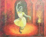 Indian dancer by Rita Smith, oil on canvas, offered Feb 2025