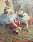 Untitled by Rita Smith, oil on board, sold Feb 2025