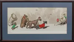Dirty Dogs of Paris by Arthur Boris Klein, pencil, sold Feb 2025