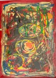 Kistian Finkaja Robin by Rose Feller, 2017, mixed media on canvas, sold Jan 2025