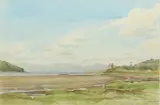 Loch Crinan and Duntrune Castle by Stephen Weld, watercolour, offered Jan 2025