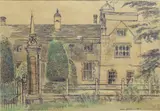 Canons Ashby, Northants by Susan Gladstone, 1965, watercolour, sold Dec 2024