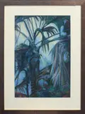 Tropical Rain Forest 1, Praslin, Seychelles by Gill Hollaway, pastel, sold Nov 2024