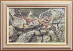 Pembrokeshire Wall by Martin Ridley, oil on canvas board, sold Nov 2024