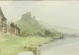 The Chateau Gaillard, Les Andelys by Stephen Weld, watercolour, offered Nov 2024