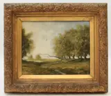 Stream with fallen bough by Aubrey Aston Blake, oil on canvas, sold Oct 2024