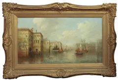 A Venetian capriccio by James Salt, oil on canvas, sold Oct 2024