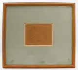The Proposal Pencil on ochre paper 9 x 11 by Ethel Walker, Pencil on ochre paper, sold Aug 2024
