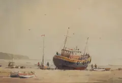 High and Dry by Sidney Cardew, watercolour, sold Aug 2024