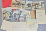 Watercolours and by James Marshall Heseldin, pencil, sold Mar 2021