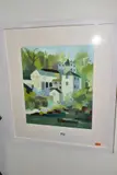 a Cornish scene depicting houses beside an estuary, signed bottom left, by Richard Tuff, watercolour, sold Mar 2021