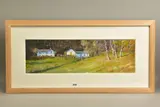 Silver birches near hawkshead by James Bartholomew, pastel on paper, sold Mar 2021