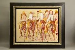 Early morning, newmarket by Tim Steward, pastel on paper, sold Mar 2021