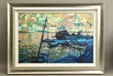 Greek fishing village by Rolf Harris, print, sold Mar 2021