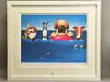 Doggie paddle by Doug Hyde, print, sold Mar 2021
