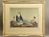 Basket of peaches by William Russell Flint, print (other), sold Mar 2021