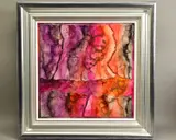 'CHAROITE', an abstract 3D mixed media work, signed bottom right by Kerry Darlington, mixed media, sold Mar 2021