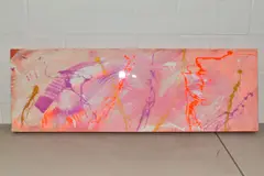 'ORANGE ANGEL - 2 PAC', an abstract study by the award winning by Antonio Russo, oil, sold Mar 2021