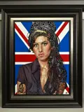 'AMY WINEHOUSE - BEST OF BRITISH', a portrait of the former popstar, by Paul Normansell, oil, sold Mar 2021