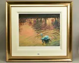 'SWAN IN THE MORNING', a limited edition print 36/195, signed to lower by Rolf Harris, print, sold Mar 2021