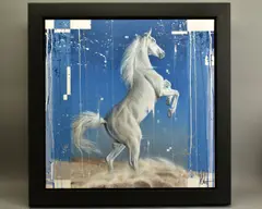 White horse iii by Kris Hardy, oil on canvas, sold Feb 2021