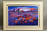 Crimson poppies iii by Lynn Rodgie, oil on canvas, sold Feb 2021