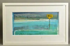 Carmel bay, california by James Bartholomew, pastel on paper, sold Feb 2021