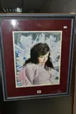 'THE ICE MAIDEN - BJORK', a portrait of the Icelandic singer by John Bayley, 2000, watercolour on paper, sold Feb 2021