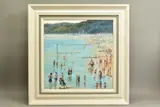 Enjoying the heatwave ii by Hilary Burnett Cooper, oil on canvas, sold Feb 2021