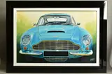 Aston martin by Roz Wilson, oil on canvas, sold Feb 2021